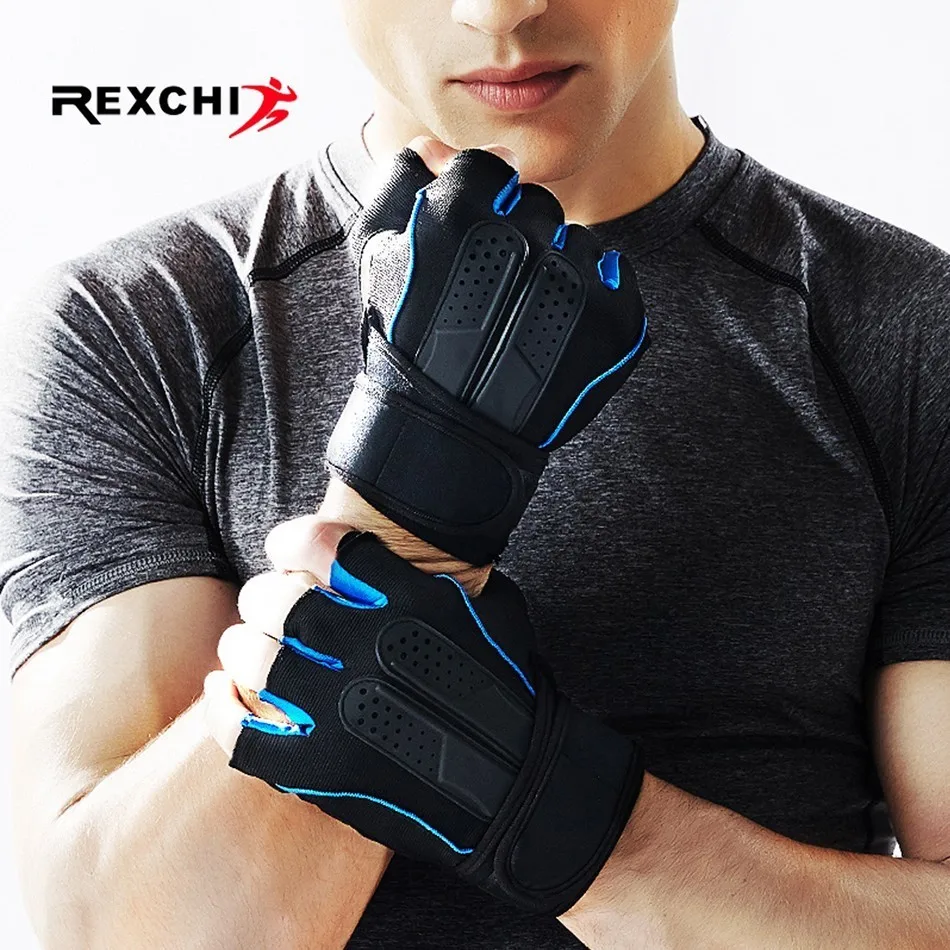 REXCHI профессиональные перчатки для тренажерного зала, фитнеса, силовой подтяжки пальцев, кроссфита, тренировки, бодибилдинга, перчатки, спортивное оборудование