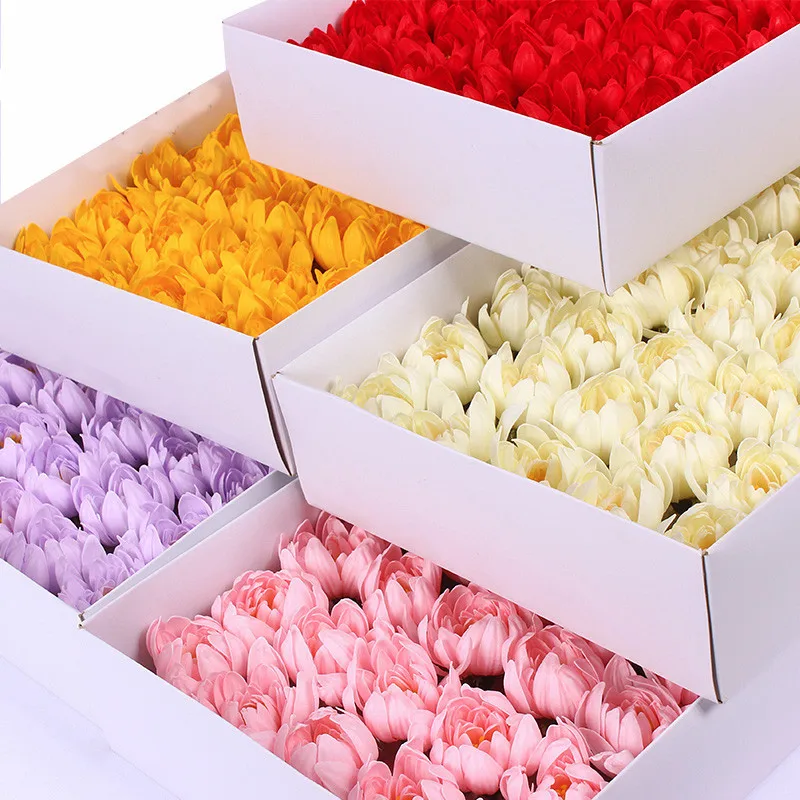  Soap Asters Flowers Head Artificial Flowers For  Home Wedding Party  Decoration Ball Craft Fake Flowers (1)