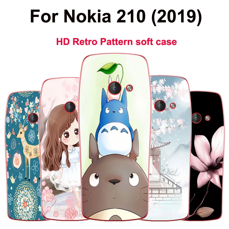 

HD Patterned Case For Nokia 210 (2019) Soft TPU Case Phone Back Cover For Nokia 210 2019 casing bumper TA-1139 slim Cases