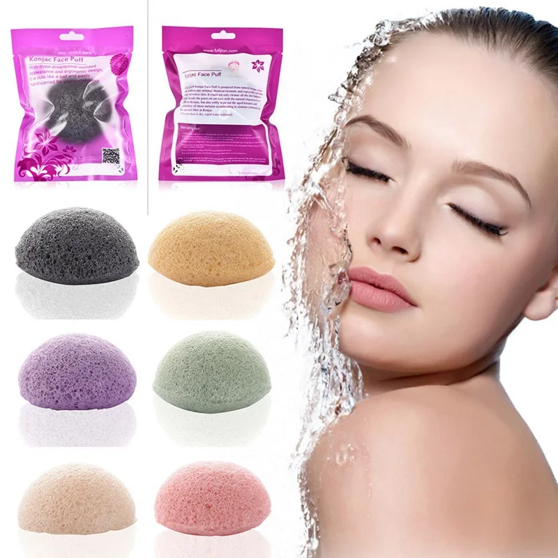 

Flutter wash natural active plant konjac Cleansing cotton bamboo charcoal cleaning flapping Amorphophallus konjac wet sponge