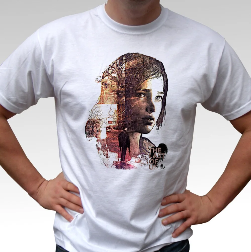 Белая футболка с принтом The Last of Us Ellie новые модные мужские футболки короткими