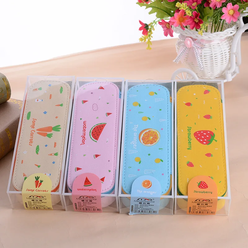 

1pc Simple and cool fruit pencil case large-capacity pencil case Cute pencil case Creative junior high school student stationery