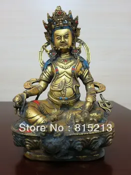 

bi00611 Chinese Bronze Auspicious Fortuna statue Dzambala statue