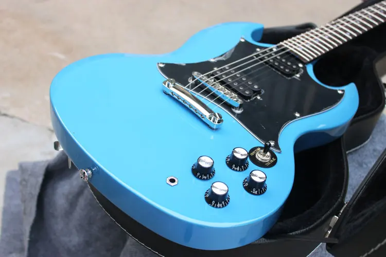

Best Price Custom Shop Light Dark Blue SG Electric Guitar Free Shipping