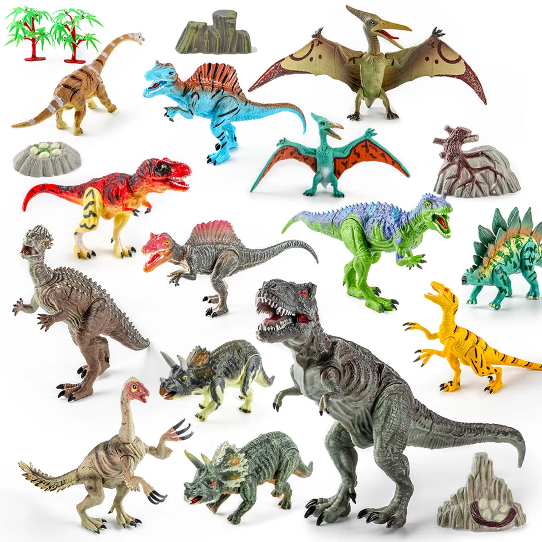 

Hot 20Pcs Dinosaur Animal Simulation Model Toy Children Early Education Cognition Playset Educational Toy Gift For Kid Children