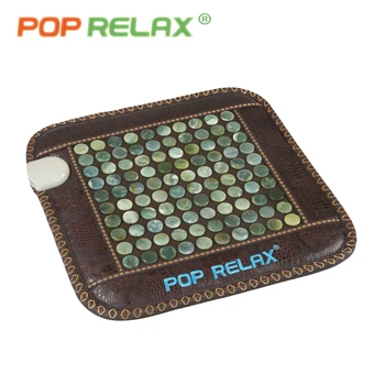 

POP RELAX health care jade sitting mattress far infrared heating therapy natural jade stone mat pad office chair mattress 110V