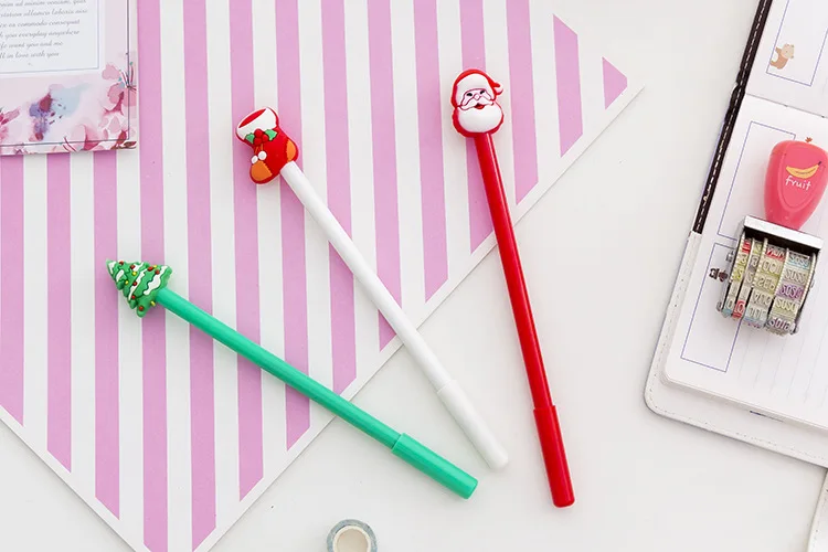 Милый кавайный Мультфильм рождественские сапоги Санта гелевая ручка Креативные нейтральные ручки для детские школьные принадлежности подарок