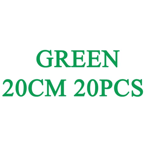 20 шт./лот, поводок из стальной проволоки, рыболовная леска с поворотным креплением, аксессуары для рыбалки 15 см, 20 см, 30 см, FL127 - Цвет: GREEN 20CM