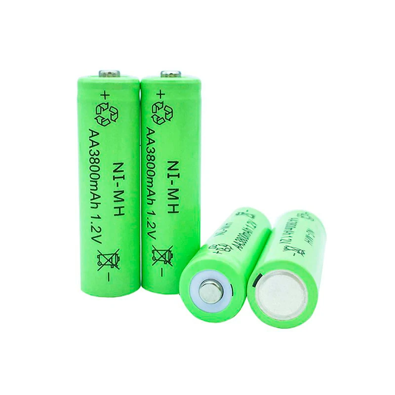 GTF 1 2 V 3800mah AA батарея 2A Ni MH перезаряжаемая светодиодный фонарик портативные