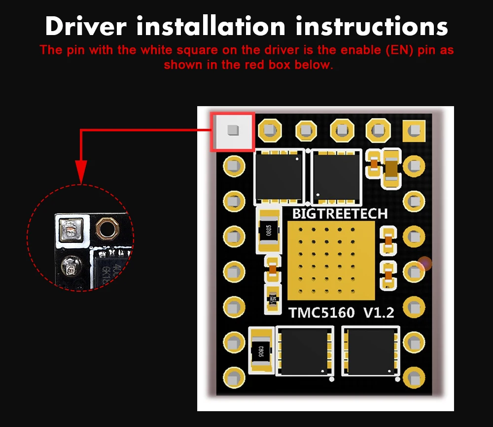 BIGTREETECH TMC5160 V1.2 SPI Драйвер шагового двигателя бесшумный драйвер StepStick части 3D-принтера для SKR PRO SKR V1.3 MKS VS TMC2208