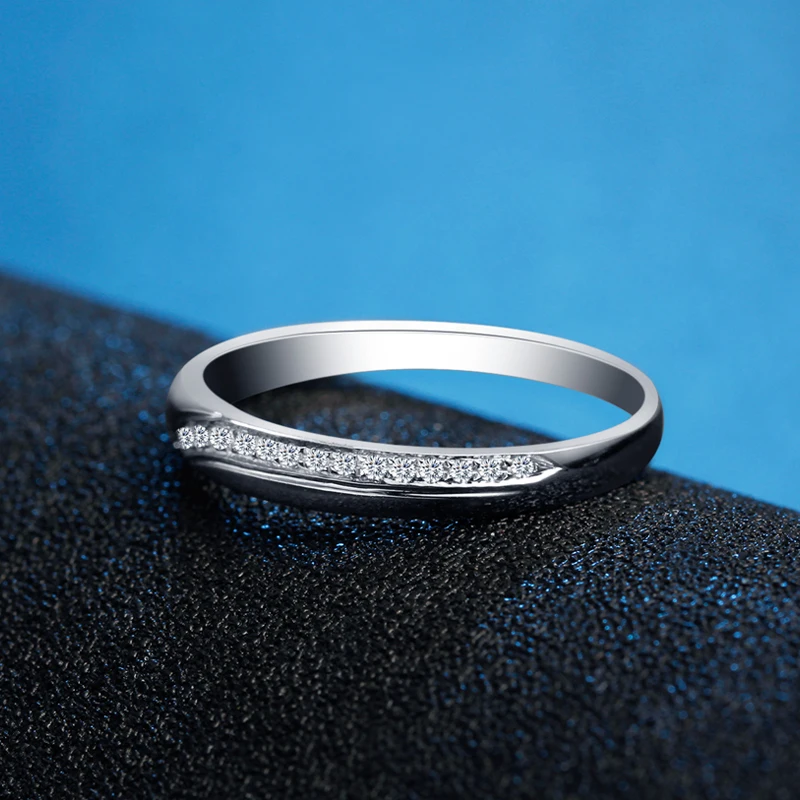 ZHJIASHUN классические кольца из белого золота с бриллиантами 0 15 cttw 14K 585 обручальные