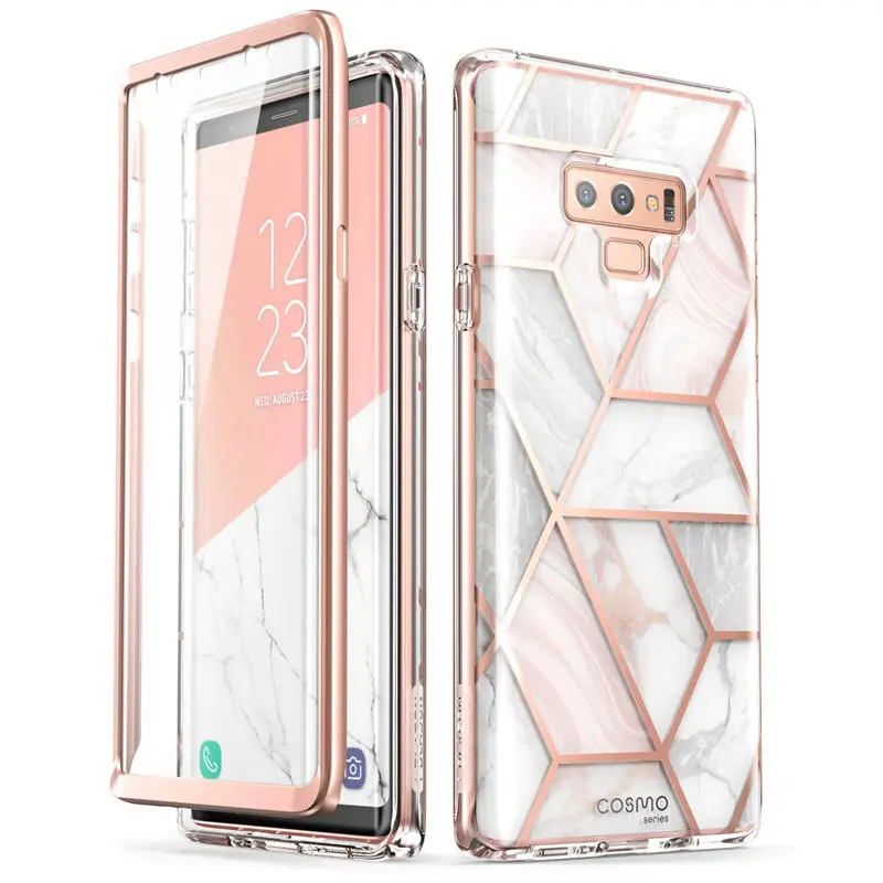 

Чехол для Samsung Galaxy Note 9 i-Blason Cosmo, полноразмерный блестящий Мраморный бампер, защитный чехол со встроенным защитным экраном