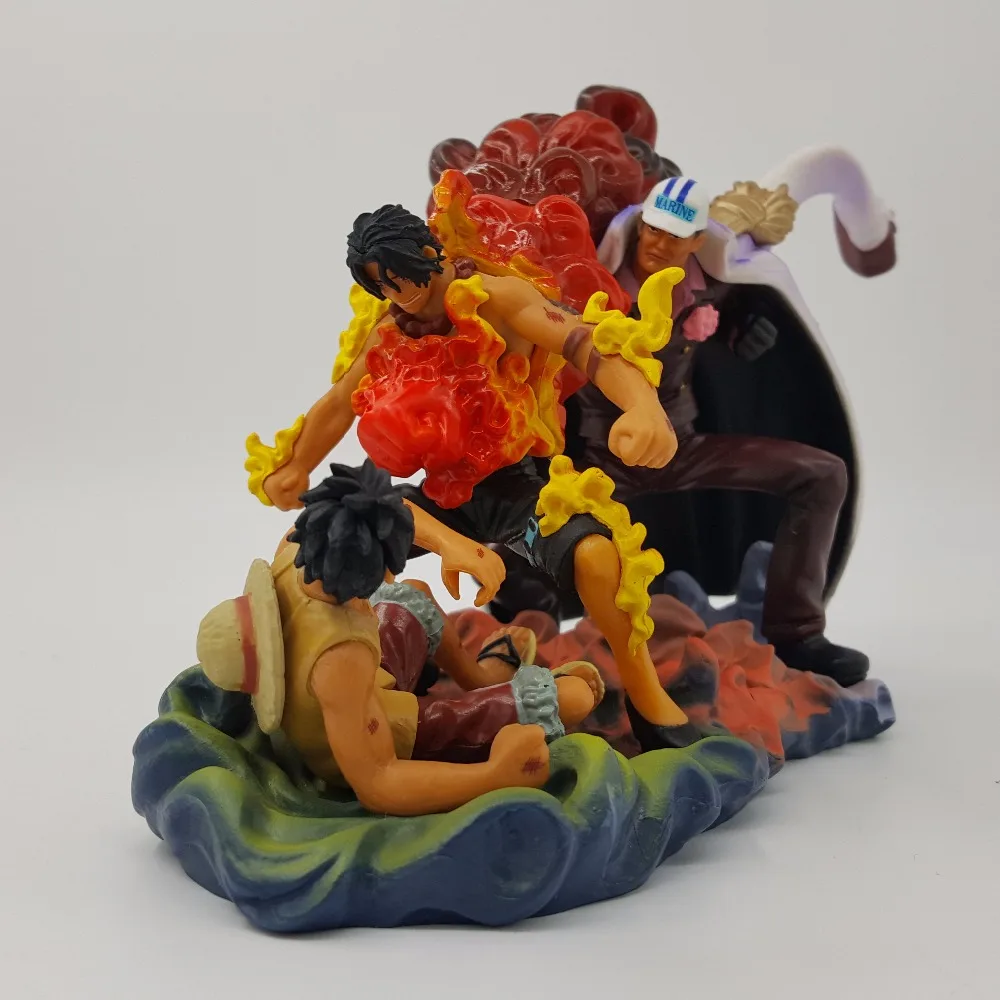 Экшн фигурка Ace Deadth 120 мм Аниме One Piece Sakazuki Luffy Sabo модели игрушки|Игровые фигурки и