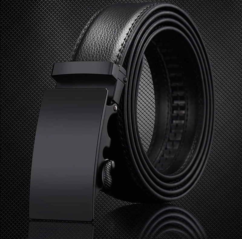 NO.ONEPAUL Automatic Buckle black Belts Luxury brand Male Genuine Leather Strap Belts For Men Top Quality Belt Cummerbunds