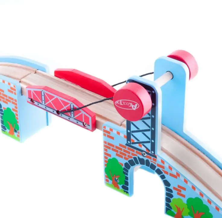 

TTC57 L-BRIDGE Wooden Track toy Train Scene Track Accessories BRIO Toy Car Truck Locomotive Engine Railway Toys for Children
