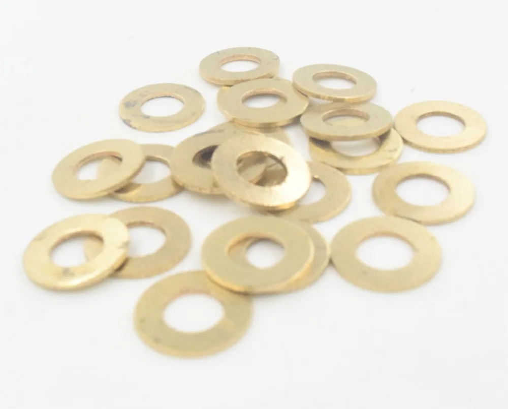 Brass washer M2 M3 M5 M6 M8 M10 Brass washer / set washers brass / bronze flat gasket 100PCSin