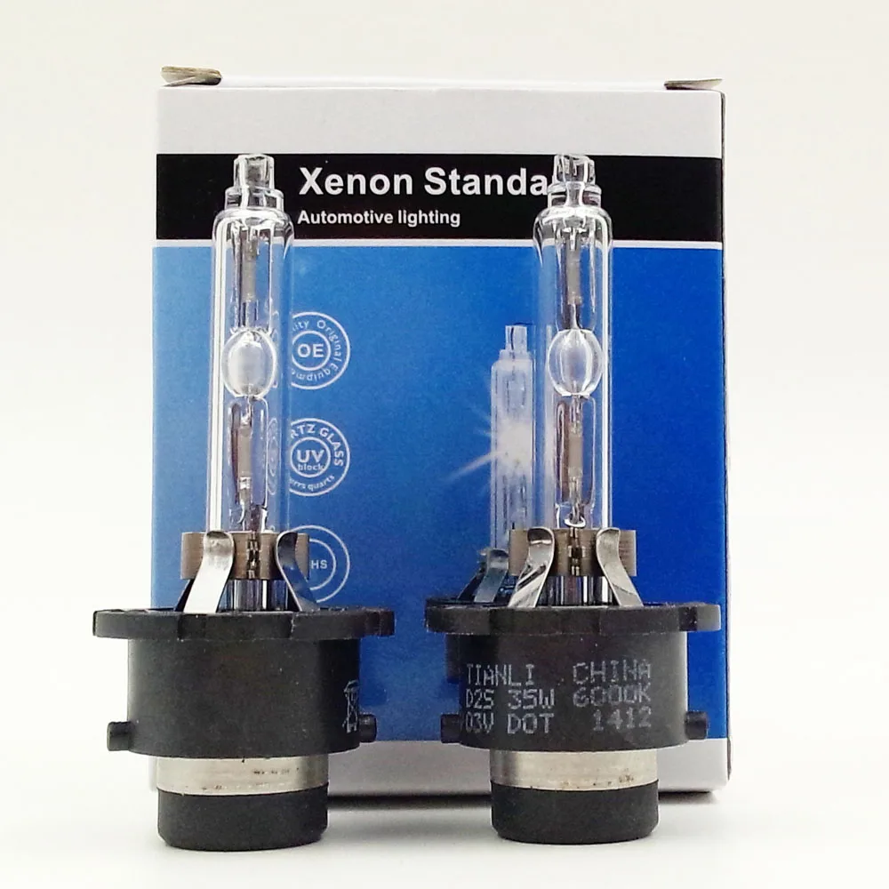 Image Free shipping!! 2pcs D2S Xenon Bulbs with metal hold Best quality and cheaper price 3000K,4300K,6000K,8000K....