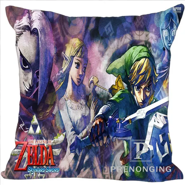 Custom Pillowcase Legend of Zelda Ocarina Square Zipper Pillow Cover Print Your Pictures(one side)180117#53 - Цвет: Pillowcases