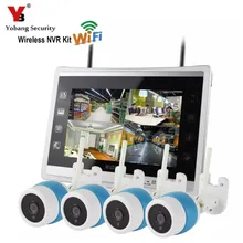 Yobangбезопасности 11 дюймов монитор 960 P 4ch HD Беспроводной NVR Открытый ИК ночного видения ip-камера камера с wi-fi домашняя система безопасности