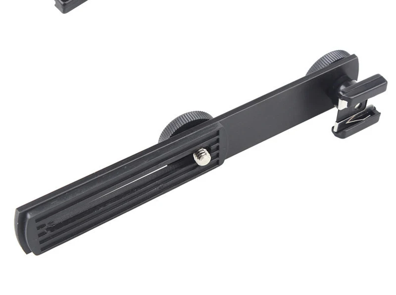 Metal Camera Flash Bracket Hot Shoe Arm Bracket Tripod Stand Holder for Camera Flashgun 14 Screw Hole DC Arms Mount (3)