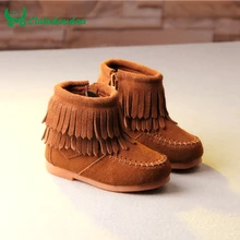 Colorful Kids Girl Winter Boots New Brand Flat Heel Girls Boots Leather Macrame Ankle Fashion Princess Shoes Kids Winter Shoes