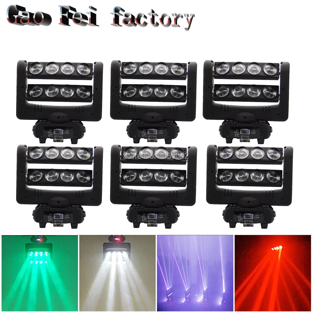 

6pcs/lot 2017 CREE MINI 9x10W RGBW 1/6/16/36CH DMX Stage Lights Dj Led Spider Moving Head light China