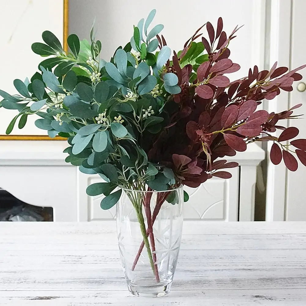 

1Pc Artificial Jujube Leaf Foliage Plant Photograph Prop Wedding Home Desk Decor Atificial Flower