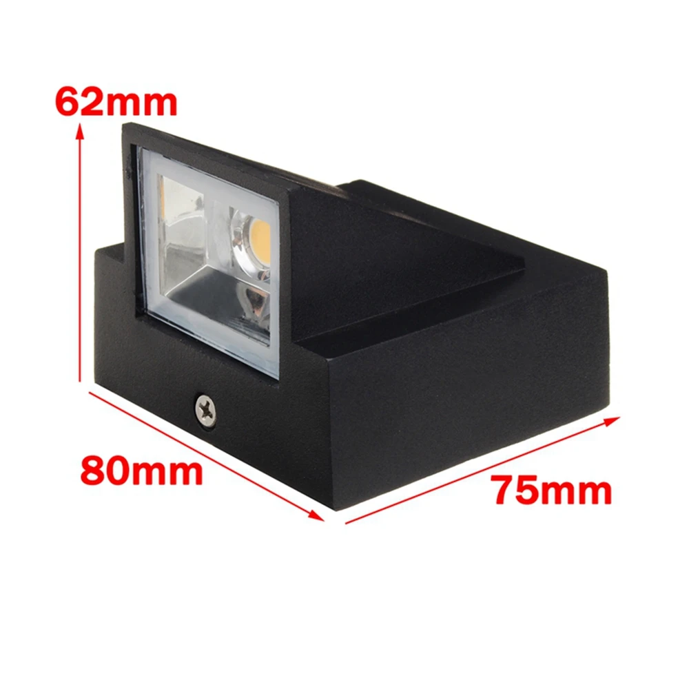Lâmpada de Parede Levou ao ar Luz da Varanda à Prova Única Cabeça Livre d' Água Jardim Iluminação Arandela Corredor Lâmpada Ac85-265v Ip65 5 w 3 Luminárias de parede externas