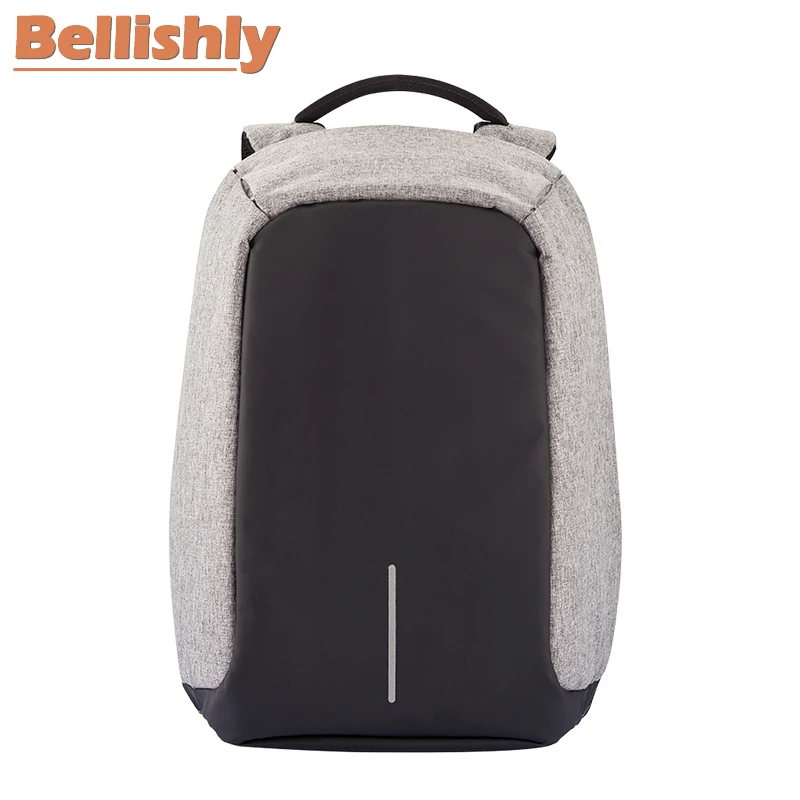 

Bellishly Men's Bobby Original Anti-Theft Backpack Male Montmartre USB Charging Shoulders School Bags Women Computer Travel Bag