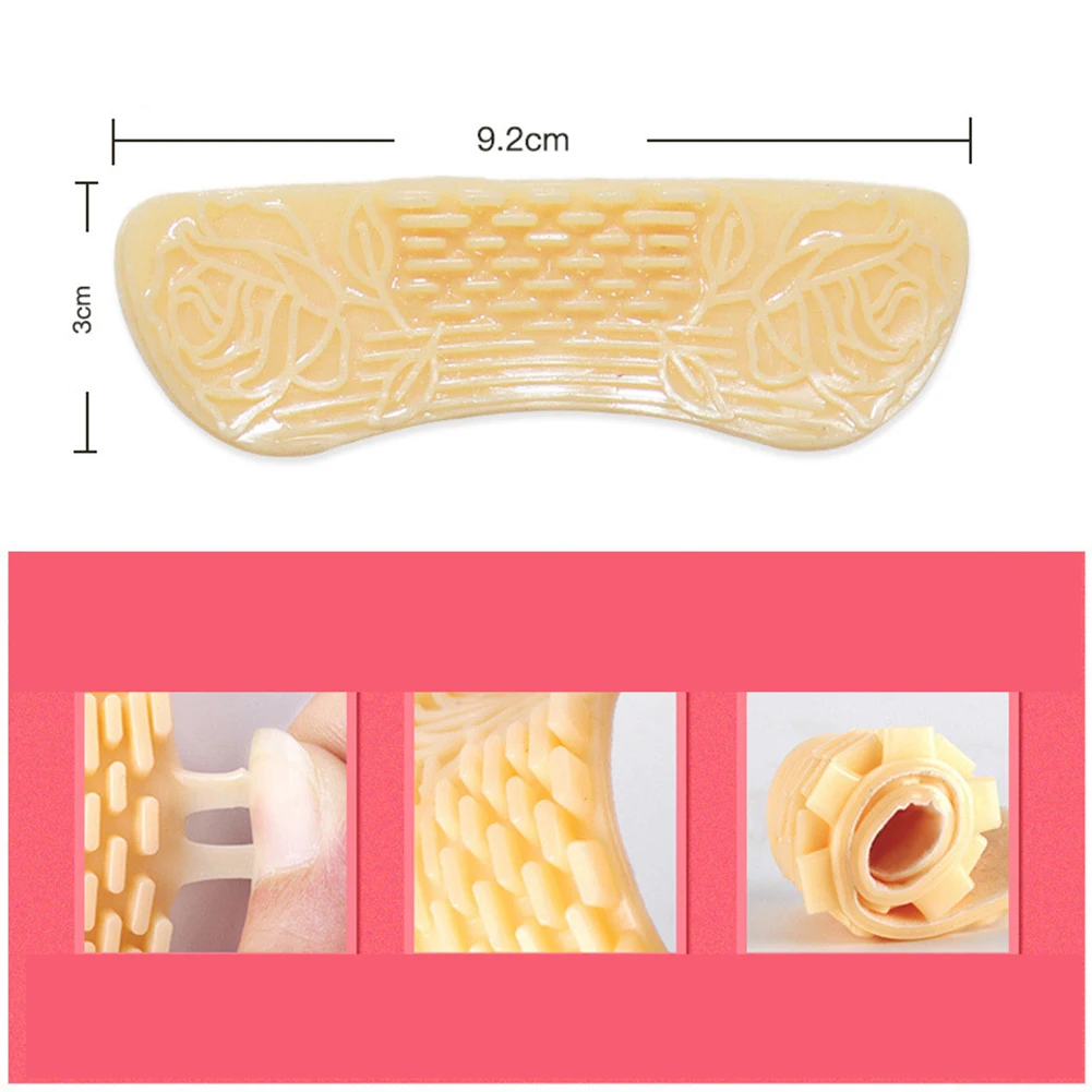 1 пара силиконовых стелек вставки мягкие липкие силикагель ткань пятки подушки для прокладка для обуви ручки задней пятки стельки подушки