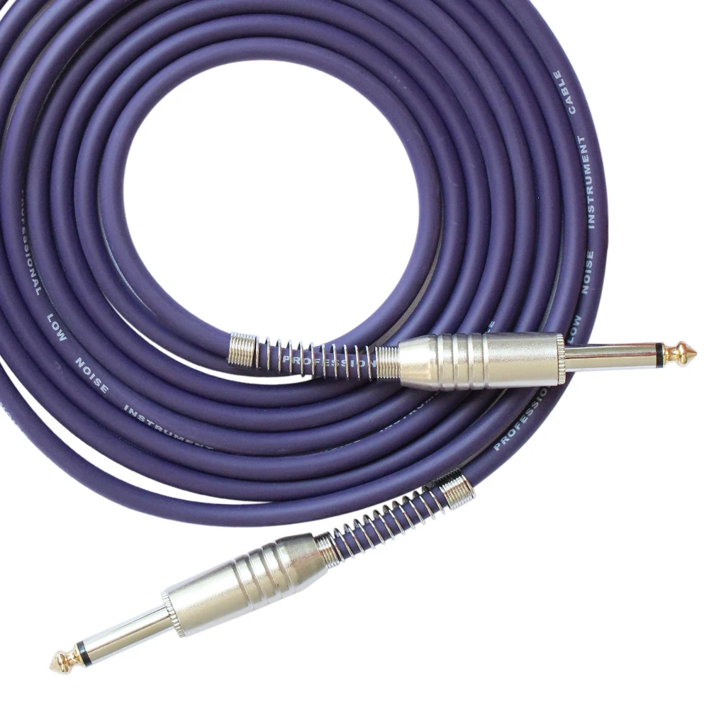SUNYIN Electric Guitar & Bass Cable Musical Instrument Audio Cable Soft Rubber 6.5mm Plugin