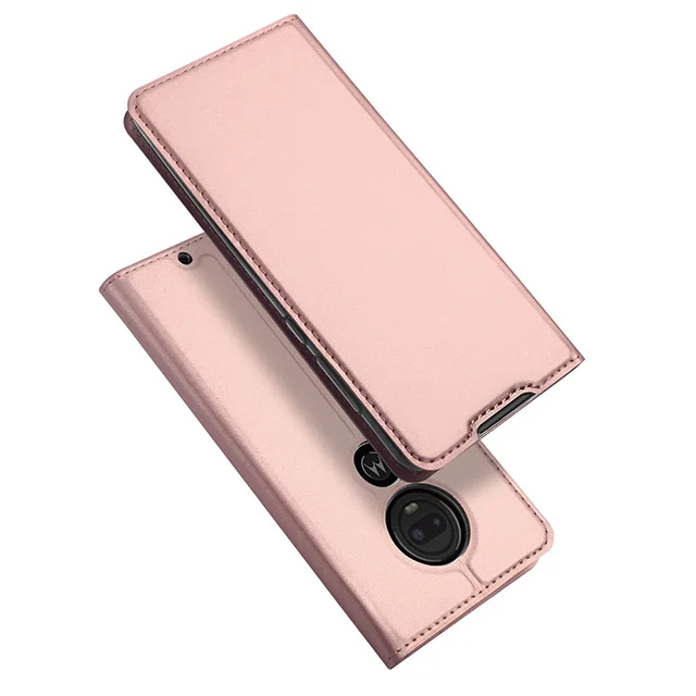 Rose Gold DUX DUCIS из искусственной кожи чехол-бумажник чехол для Moto G7 роскошный флип-чехол с отделением для кредитных карт чехол для Motorola Moto G7 Plus G 7 G7Plus 6,2 дюймов Hoesje - Цвет: Rose Gold