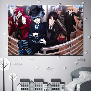 

Black Butler Anime HD Art Canvas Oil Comic Poster Painting Wall Picture Print Modern Home Bedroom Decoration Accessories