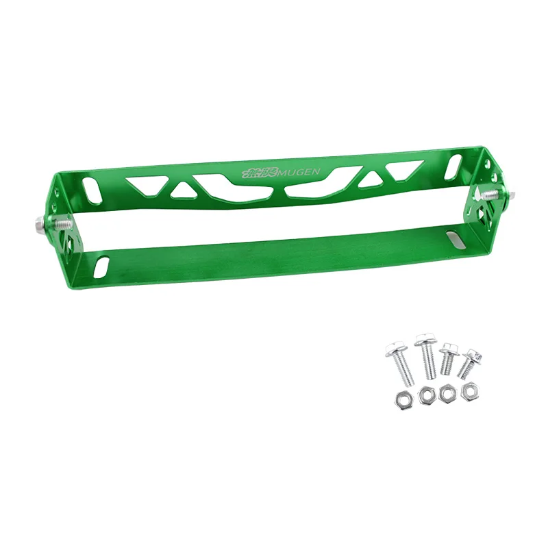 Aluminum Adjustable Rotating Number JDM Car License Plate Frame Holder GREEN