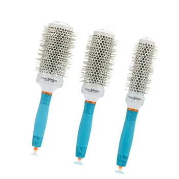 

Hair Brush Professional Hairdressing Curly Hair Salon Styling Temperature Color Change Round Hairdressing Curler Brushes Comb