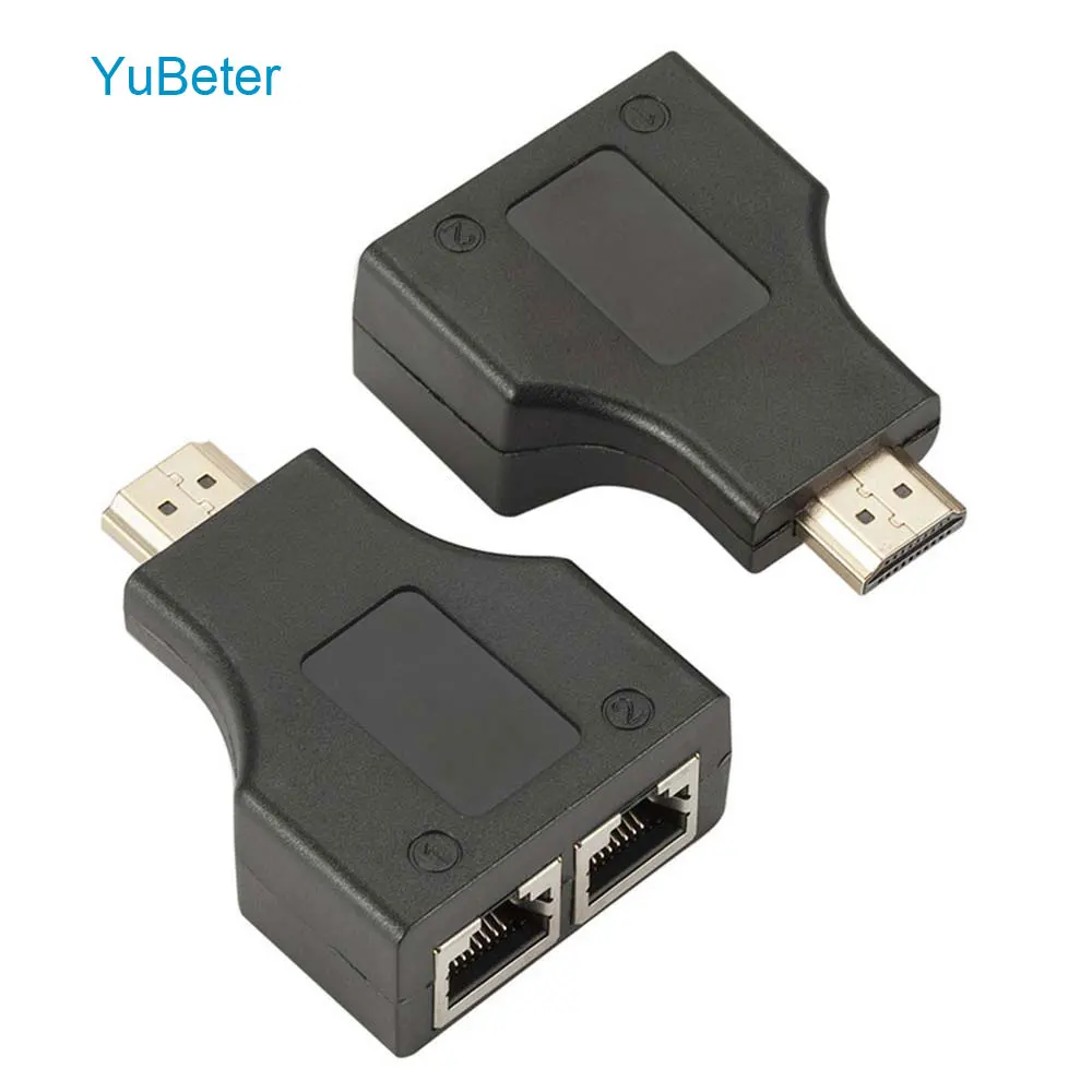 

YuBeter Mini HDMI Over RJ45 Repeater 1080P HDMI Adapter Signal Amplifier Booster Extender Up 30 Meters For DVD HDMI Laptop HDTV