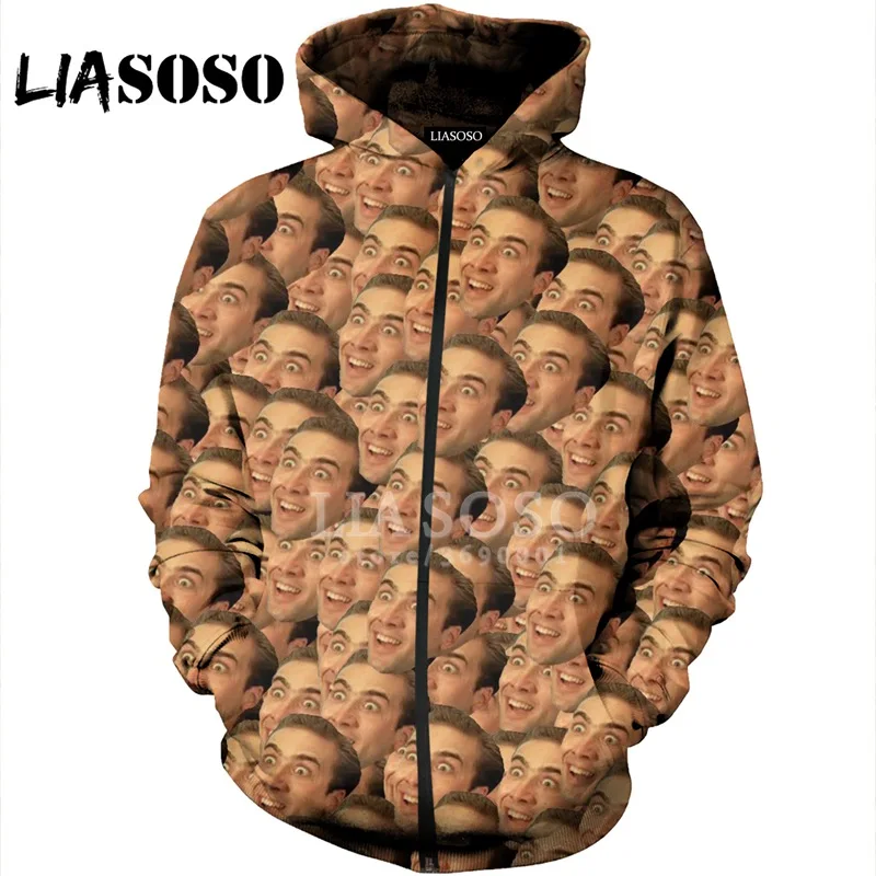 nicolas cage face hoodie