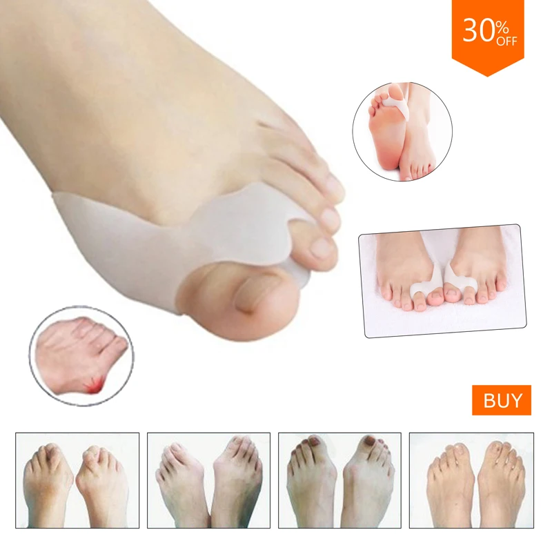 1pair Toe Seperator Gel Bunion Free Hallux Valgus Corrector Gel Stretchers Bunion Corrector Protector Toe Corrector