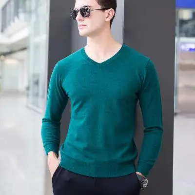 Sueter Masculino Повседневная чистая шерсть новые кашемировые свитера мужские с v-образным вырезом с длинным рукавом свитер sticckpullover мужские Casaquinho - Цвет: 012