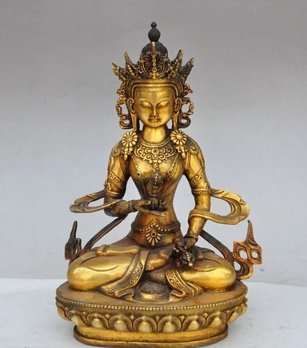 

shitou 002863 11"tibet buddhism bronze gilt Vajrasattva Vajra Phurpa bodhisattva buddha statue