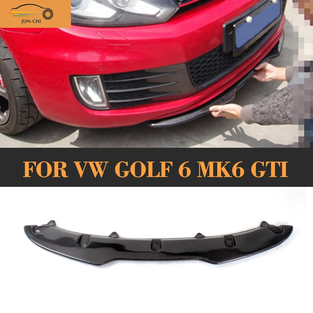 

Carbon Fiber Auto car Front Bumper Diffuser Lip For VW Golf 6 MK6 GTI Bumper 2010 2011 2012 2013 Car Styling