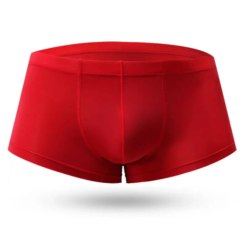 Красный Мужское нижнее белье, боксеры, шорты, шелковые, мягкие, Cueca, боксеры, мужские, мужские, боксеры, мужские, calzoncillos, U выпуклые, Hombre, трусы, мужские, ST27 - Цвет: Красный