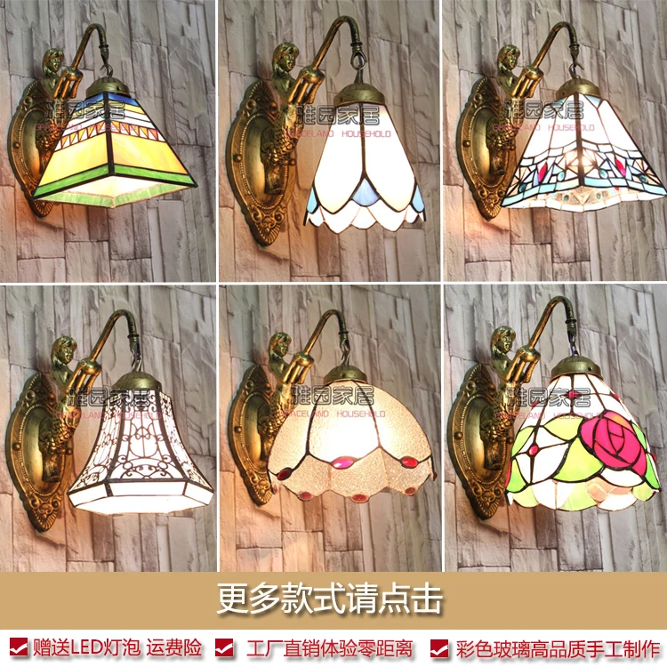 

Vintage Glass Turkish Mosaic Lamps Handmade Bedroom Study Living Room Corridor Porch Aisle E14 Turkish Lamp on the Wall