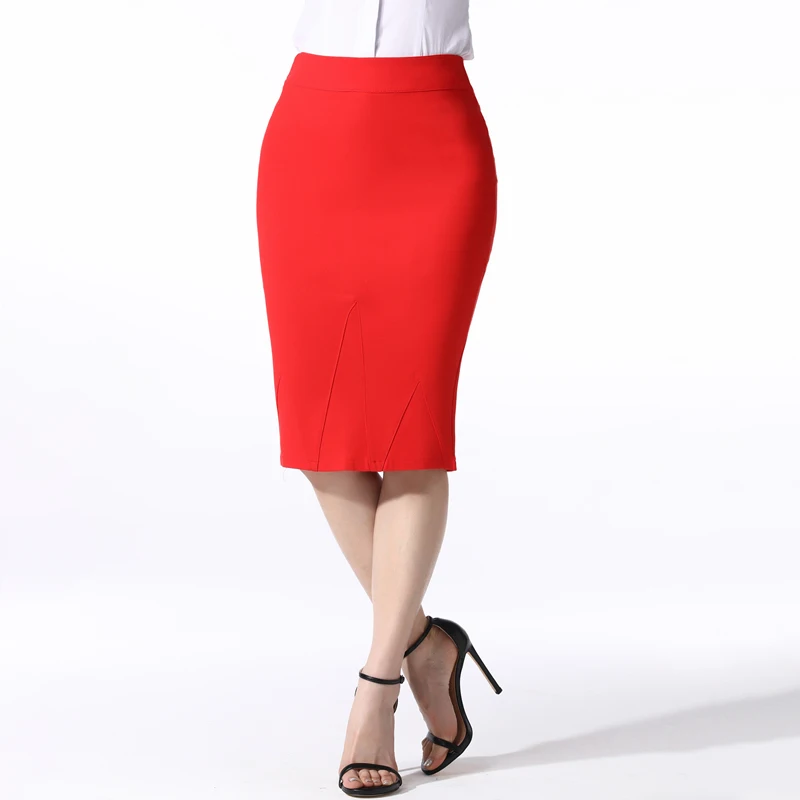 01 MNOGCC Jupe Femme однотонные юбки Vadim облегающая юбка-карандаш офисная Shein одежда юбка Уличная Faldas Mujer Moda - Цвет: 01