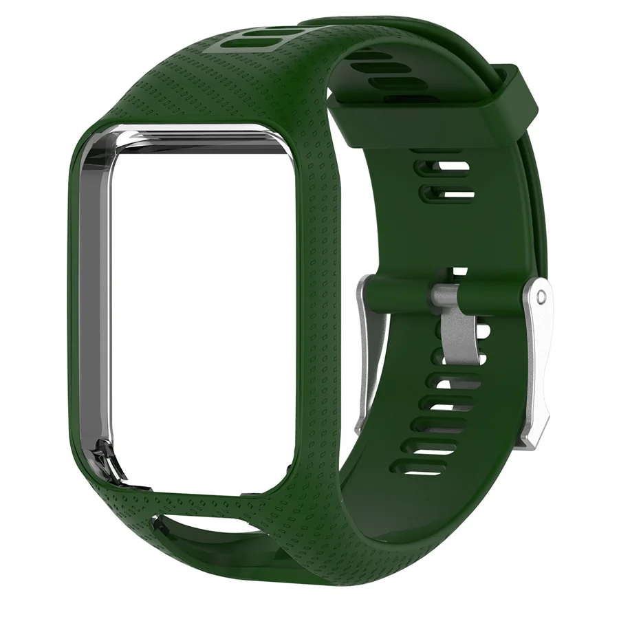 Браслет XBERSTAR на запястье для TomTom Runner 2 3 ремешок для часов TomTom Spark Golfer Adventurer Spark 3 gps часы TPE - Цвет: Army Green