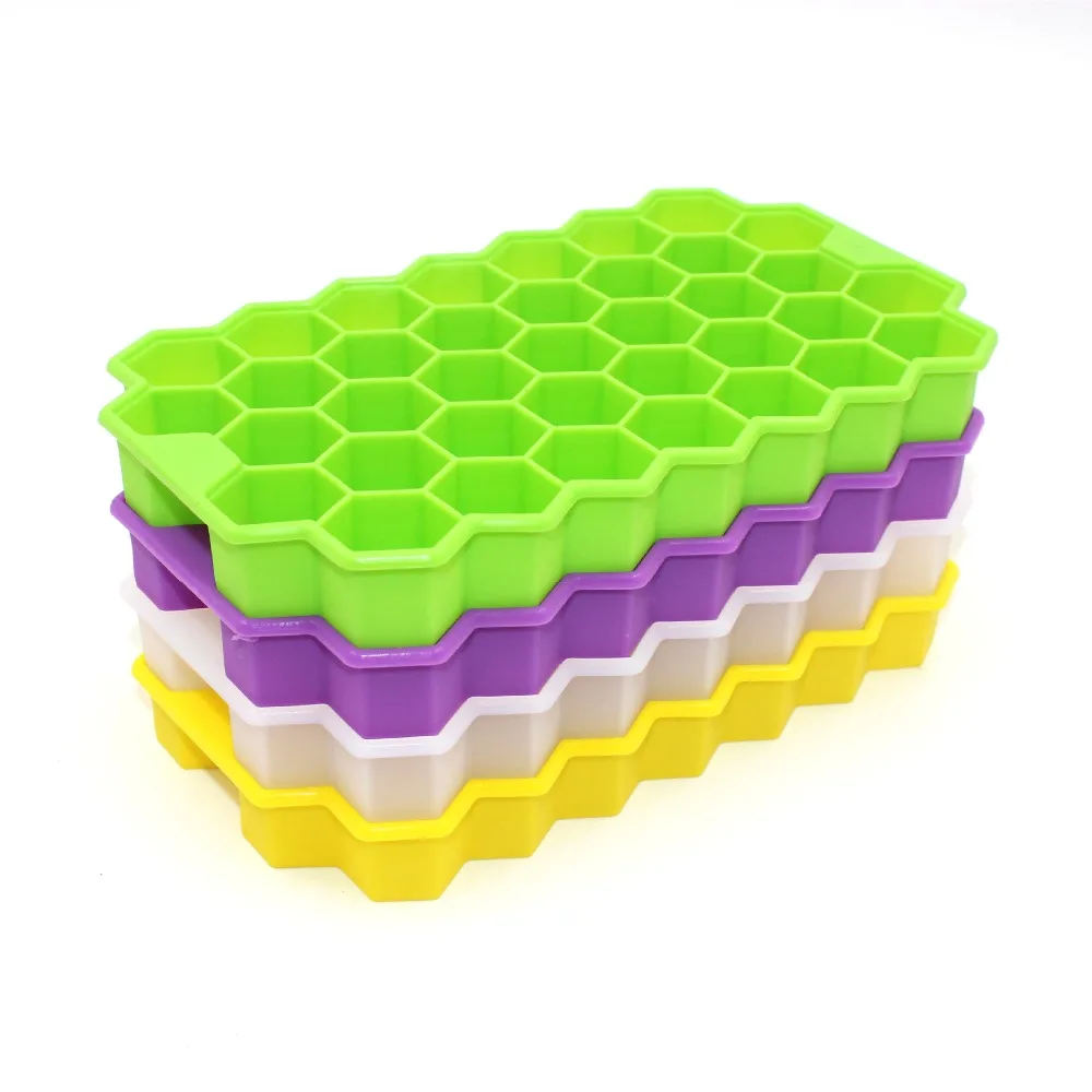 

37 Grid Creative Honeycomb Silicone Ice Cube Tray Eco-Friendly Cavity Silicone Ice Cube Tray Mini Ice Cubes Small Square Mold