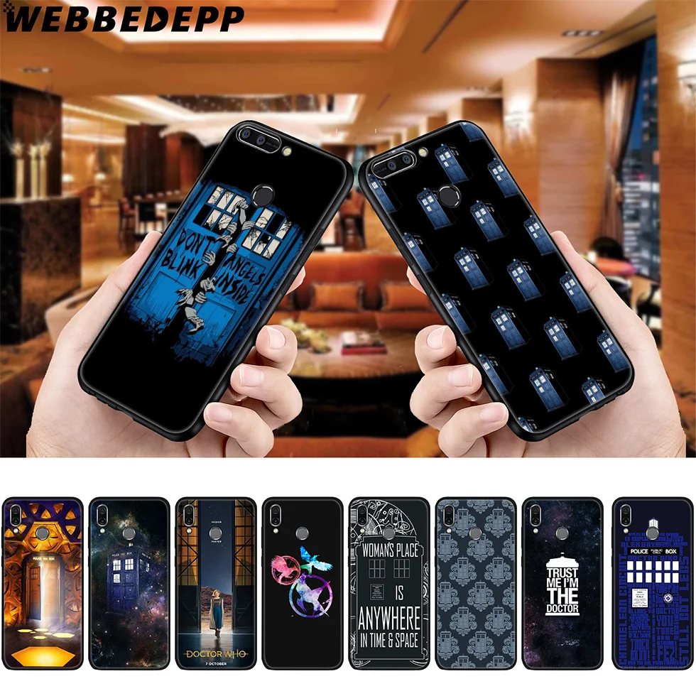 

WEBBEDEPP Tardis Box Doctor Who Soft Silicone Case for Huawei P8 P9 P10 P20 P30 Lite Pro P Smart Y6 Y7 Y9 Mini 2017 2018