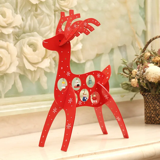 2017 wood christmas ornaments deer elk wooden table decor party home christmas crafts toy supplies decoration - Wooden Christmas Crafts 2017 wood christmas ornaments deer elk wooden table decor party home christmas crafts toy supplies decoration - Wooden Christmas Crafts