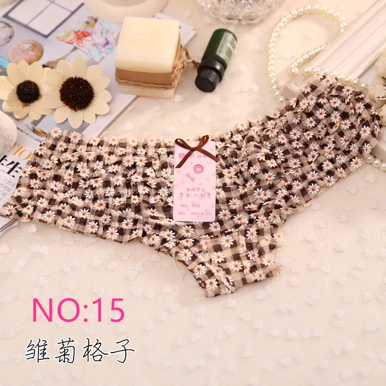 Free shipping 5pcs/lots Women's cotton panties Factory single lace panties briefs lace underwear sexy Cute Girl briefs C010