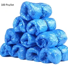 100 шт./лот одноразовые бахилы медицинские пыли бахилы Пластик Экологичные обувь покрыть домашнего Очистки Аксессуары